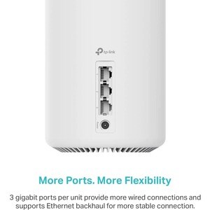 TP-Link Deco XE75 AXE5400 Wi-Fi 6E IEEE 802.11ax Ethernet Drahtlos Router - Triband - 2,40 GHz ISM-Band - 6 GHz UNII-Band 