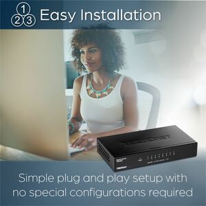 TRENDnet TEG-S83 8 Anschlüsse Ethernet-Switch - Gigabit-Ethernet - 1000Base-T - TAA-konform - 2 Unterstützte Netzwerkschic
