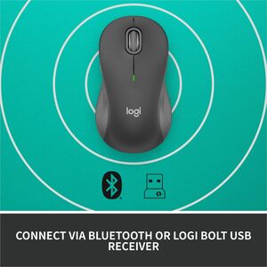 Logitech Signature M550 L Full Size Wireless Mouse - For Large Sized Hands, 2-Year Battery, Silent Clicks, Bluetooth, Grap