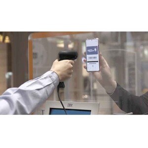 Handheld Barcode Scanner - Cable Connectivity - Black - USB Cable Included - Base Station/Charger - 510.54 mm Scan Distanc