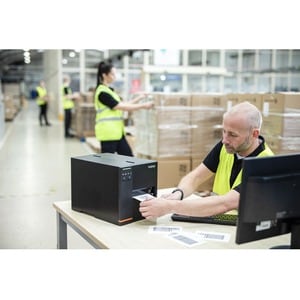 Brother TJ-4020TN Industrial Direct Thermal/Thermal Transfer Printer - Monochrome - Label Print - Fast Ethernet - USB - US