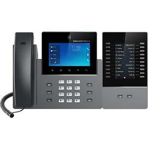 Grandstream GXV3450 IP Phone - Corded - Corded - Wi-Fi, Bluetooth - Desktop - VoIP - IEEE 802.11a/b/g/n/ac - 2 x Network (