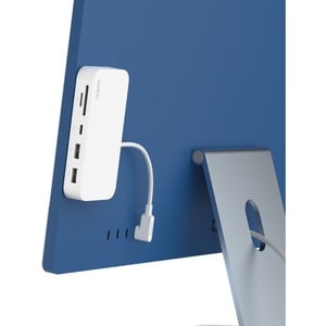 Belkin CONNECT USB-Typ C Docking Station für Notebook/Desktop-PC - Speicherkartenleser - SD, microSD - Weiß - 2 x USB Type