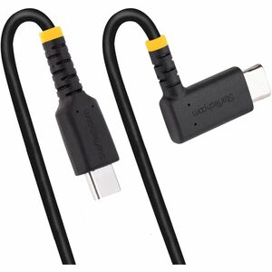 StarTech.com 6in (15cm) USB C Charging Cable Right Angle, 60W PD 3A, Heavy Duty Fast Charge USB-C Cable, Durable Rugged Ar