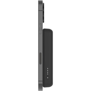 Belkin BoostCharge Magnetic Wireless Power Bank 5K + Stand - For iPhone 13 Pro, iPhone 12 - 5000 mAh - Black