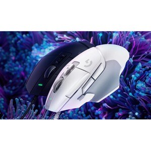 Logitech G G502 X Gaming Mouse - USB - Optical - 13 Button(s) - 13 Programmable Button(s) - White - Cable - 25600 dpi - Sc