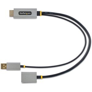 StarTech.com 128-HDMI-DISPLAYPORT. Kabellänge: 0,3 m, Anschluss 1: HDMI Typ A (Standard), Anschluss 2: DisplayPort. Gewich