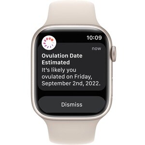 Apple Watch Series 8 GPS 41mm Starlight Aluminium Case with Starlight Sport Band - Regular