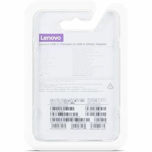 Lenovo USB-C (Female) to USB-A (Male) Adapter - 1x USB Type C- Female - 1x USB Type A- Male - Black