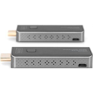 Digitus HDMI Extender - Black - 1 x USB - 1 x HDMI - 50 m Extended Range - ABS