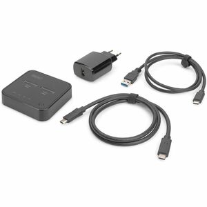 Digitus Drive Dock M.2 - USB 3.2 (Gen 2) Type C Host Interface - Black - Hot Swappable Bays - 2 x SSD Supported - 8 TB Tot