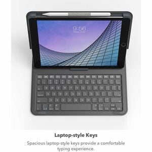 ZAGG Messenger Folio 2 Keyboard/Cover Case (Folio) for 10.9" Apple iPad (10th Generation) Tablet - Charcoal