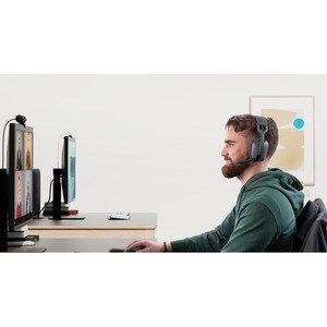 Logitech Zone Vibe Wireless Over-the-head Stereo Headset - Graphite Grey - Binaural - Ear-cup - 3000 cm - Bluetooth - 20 H