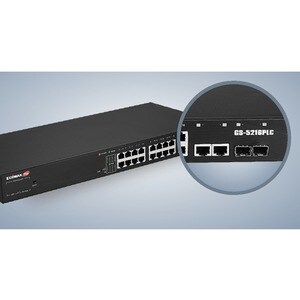 Switch Ethernet Edimax Web Smart GS-5216PLC 18 Porte Gestibile - Gigabit Ethernet - 10/100/1000Base-T, 1000Base-X - 3 Laye