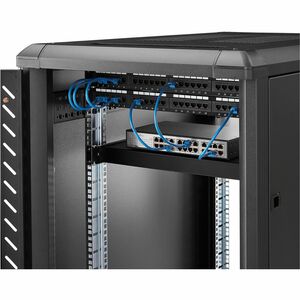 StarTech.com 1U 4-Post 19.5 to 38in Adjustable Mounting Depth Rack Mount Shelf - Heavy Duty Fixed Rack Shelf - 330 lb / 15