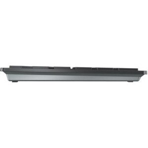 CHERRY KW 9100 SLIM Keyboard - Wireless Connectivity - English (US) - Black, Silver - Scissors Keyswitch - Bluetooth/RF - 