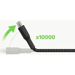 Belkin Braided USB-C to USB-C Cable (1m / 3.3ft, Black) - 1.01 m USB-C Data Transfer Cable for Smartphone, Tablet, Noteboo