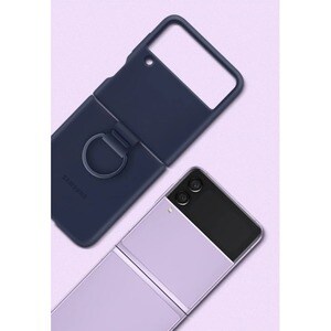 Samsung Carrying Case Samsung Galaxy Z Flip4 Smartphone - Navy - Silicone Body - Ring