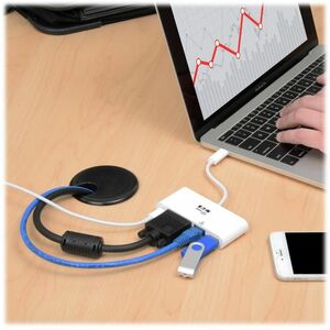 Tripp Lite series U444-06N-VGU-C Docking Station für Notebook, Tablet-PC - 2 x USB-Anschlüsse - 2 x USB 3.0 - Netzwerk (RJ