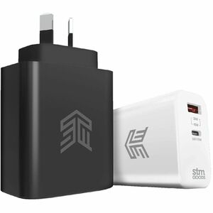 STM Goods 65W Dual Port (USB-C & USB-A) Power Adapter (AUNZ) - black - 65 W - New Zealand - Black