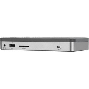 Targus DOCK221 Thunderbolt 3 扩展插口 用于 台式计算机, 笔记本电脑, 显示器, 光驱, 扬声器, 麦克风, 耳机, 硬盘, 打印机, 键盘, 鼠标 - 内存卡阅读器 - SD - 85 W - 黑, 灰 - 符合