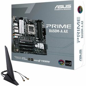 Asus Prime B650M-A AX Desktop Motherboard - AMD B650 Chipset - Socket AM5 - Micro ATX - Ryzen 7, Ryzen 5 Processor Support