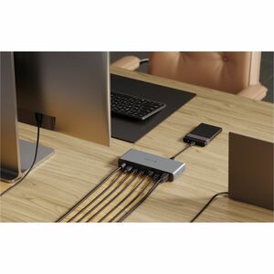 Targus HyperDrive HDTB4D-EU Thunderbolt 4 Docking Station für Monitor, Desktop-PC, Tablet, Notebook - Ladefunktion - Speic