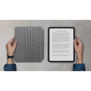Logitech Combo Touch Keyboard/Cover Case Apple iPad (10th Generation) Tablet - Oxford Gray - Scrape Resistant, Bump Resist