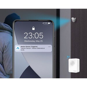Capteur de mouvement TP-Link Tapo T100 - Sans fil - 7 m Distance de détection de mouvement - 120° Angle de Vue - Chambre