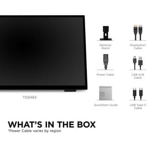 ViewSonic TD2465 24.0" Class LCD Touchscreen Monitor - 16:9 - 7 ms - 60.5 cm (23.8") Viewable - Projected Capacitive - 10 
