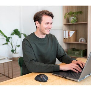 Trust Fyda Maus - Funkfrequenz - USB 2.0 - Optisch - 6 Taste(n) - Schwarz - Kabellos - 2,40 GHz - wiederaufladbar - 2400 d
