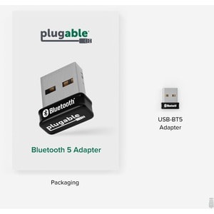 Plugable USB Bluetooth Adapter for PC, Bluetooth 5.0 Dongle, Compatible with Windows - Add 7 Devices: Headphones, Speakers