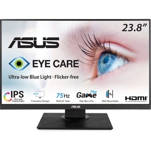 Asus VA24DQLB 24" Class Full HD Gaming LCD Monitor - 16:9 - Black - 23.8" Viewable - In-plane Switching (IPS) Technology -