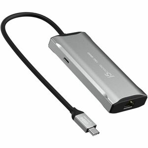 j5create Estação de ancoragem para Notebook - 100 W Fonte de alimentação - Cinzento - 4K - 3840 x 2160 - 2 x Portas USB ti