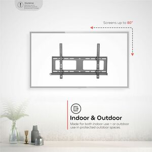 CTA Digital Anti-Theft Weatherproof Tilt TV Wall Mount - 80" Screen Support - 176 lb Load Capacity - 200 x 200, 300 x 200,