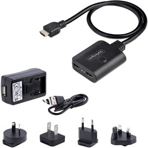 StarTech.com Splitter HDMI 4K a 2 Porte - Sdoppiatore Video HDMI 2.0 4K 60Hz 1x2 - Hub HDMI HDR/HDCP 2.2, Multipresa HDMI 