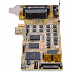 StarTech.com Multiport Serial Adapter - Yellow - TAA Compliant - PCI Express x1 - 16 x DB-9 RS-232 - Serial - 921.60 kbit/