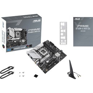 Asus Prime B760M-A WIFI D4-CSM Desktop Motherboard - Intel B760 Chipset - Socket LGA-1700 - Micro ATX - Core, Pentium Gold