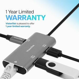 VisionTek USB-C Hub (2x USB-A 10Gbps | 2x USB-C 10Gbps) - USB Type C - 4 USB Port(s)