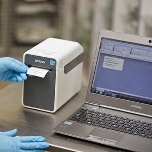 Brother TD-2125NWB Desktop Direct Thermal Printer - Monochrome - Label/Receipt Print - USB - Serial - Bluetooth - Wireless