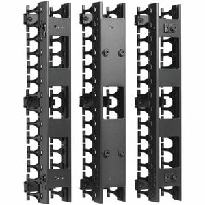 Tripp Lite series SmartRack SRCABLEVRT3 Cable Organizer - Black - Cable Manager - Steel