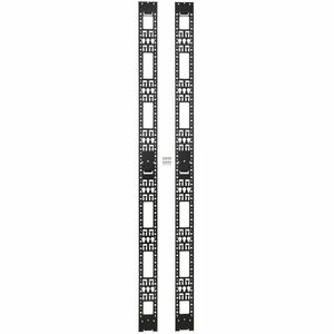 Tripp Lite series SRVRTBAR45 Cable Organizer - Black - 2 Pack Pack - Cable Strain Relief Bar - 45U Rack Height