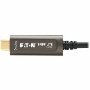 Eaton Tripp Lite Series USB-C to USB-C Plenum-Rated Fiber Active Optical Cable (AOC) - 4K 60 Hz, HDR, 4:4:4, M/M, Black, 3