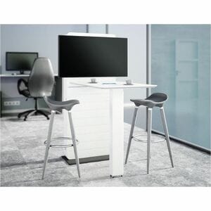 HAGOR CON-Line Konferenztisch - Weiß Top - Schwarz Basis - 1812 mm Höhe x 800 mm Breite x 1380 mm Tiefe - Konferenz, Bespr