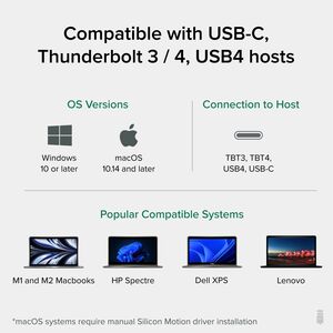 Plugable 13-in-1 USB-C Triple Monitor Laptop Docking Station with 100W Charging, 20W USB-C Charging - 3x HDMI - Compatible