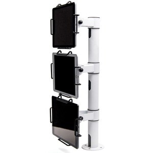 Star Micronics Pole Mount for Tablet - White - 3 Display(s) Supported - 22" (55.88 cm) Screen Support - 5 kg Load Capacity