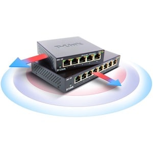Conmutador Ethernet D-Link  DGS-108 8 - 2 Capa compatible - 4,62 W Power Consumption - Par trenzado - De Escritorio