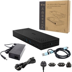 Station d'accueil i-tec USB 3.2 (Gen 2) Type C pour Casque, Moniteur, Tablette, Notebook - 160 W - Gris - 3 Écrans support