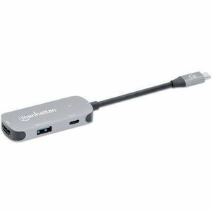 Docking USB-C 3 Ptos, HDMI/USB-A/USB-C PD - 3840 x 2160 Supported - Gris