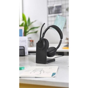 Jabra Evolve2 55 Headset - Stereo - Wireless - Bluetooth - 98.4 ft (30 m) - 20 Hz to 20 kHz - On-ear - Binaural - Supra-au